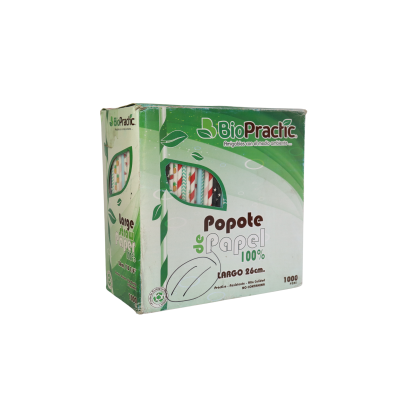 Popote Biodegradable 1000 pz